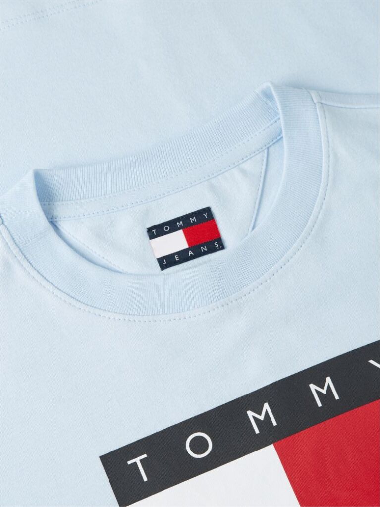 Blue T-Shirt Tonal Cu Steag Tommy  Femei