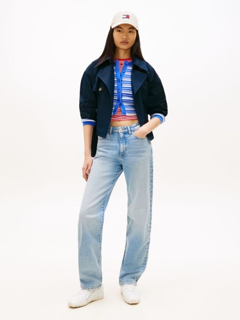 Denim Blugi Slim Cu Talie Medie Si Croi Drept  Femei