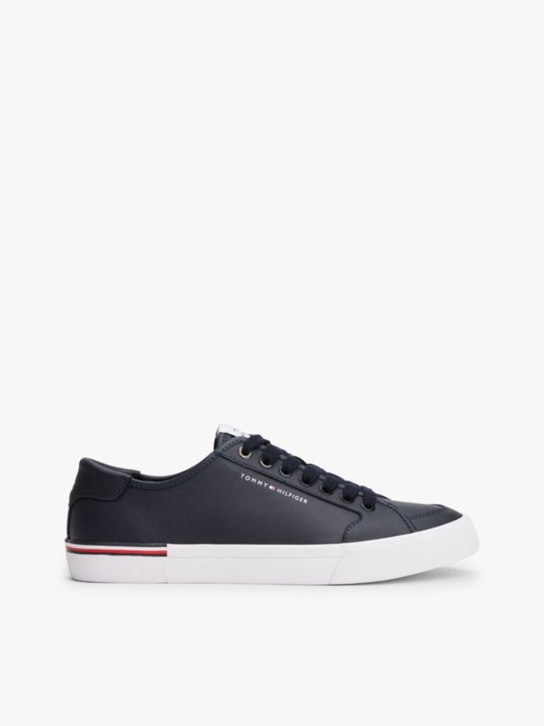 Blue Debossed Logo Trainers  Men