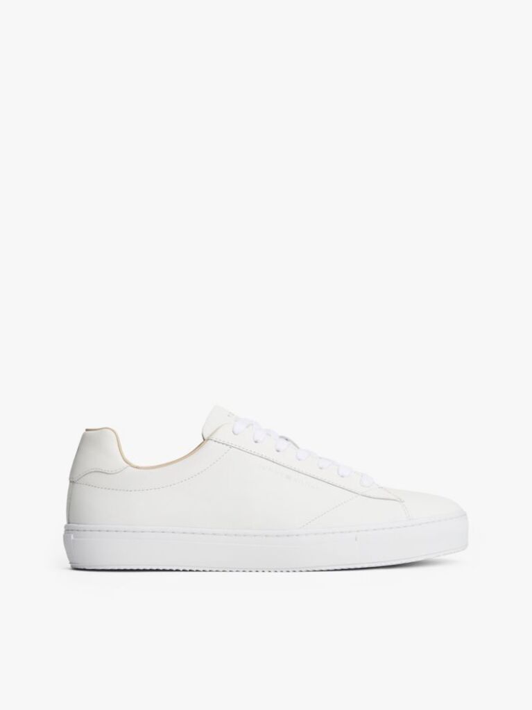 Alb Pantofi Sport Din Piele Cu Talpa Cupsole  Barbati