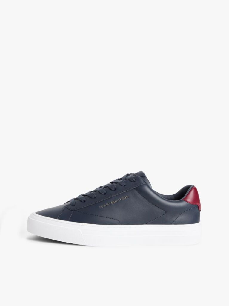 Blue Sneakers Cu Talpa Din Piele  Barbati
