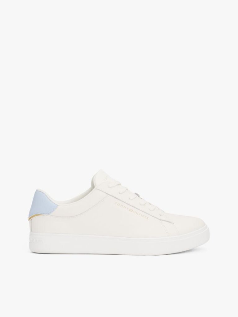 Alb Pantofi Sport Essential Din Piele Metalizata  Femei