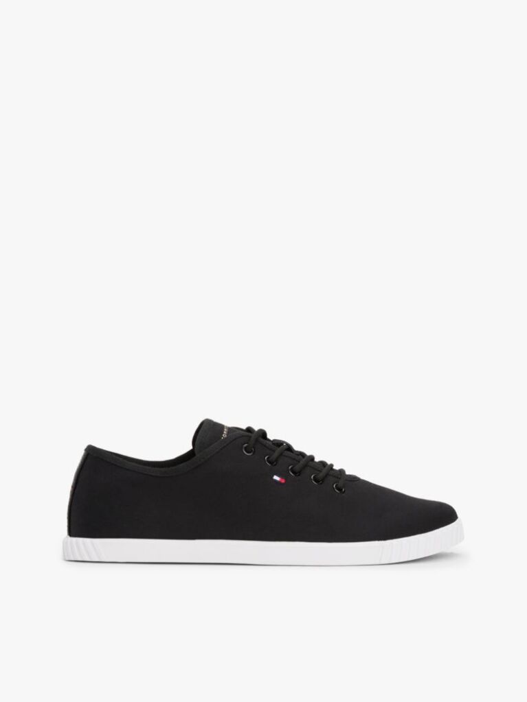 Negru Pantofi Sport Din Panza Cu Broderie Steag  Femei