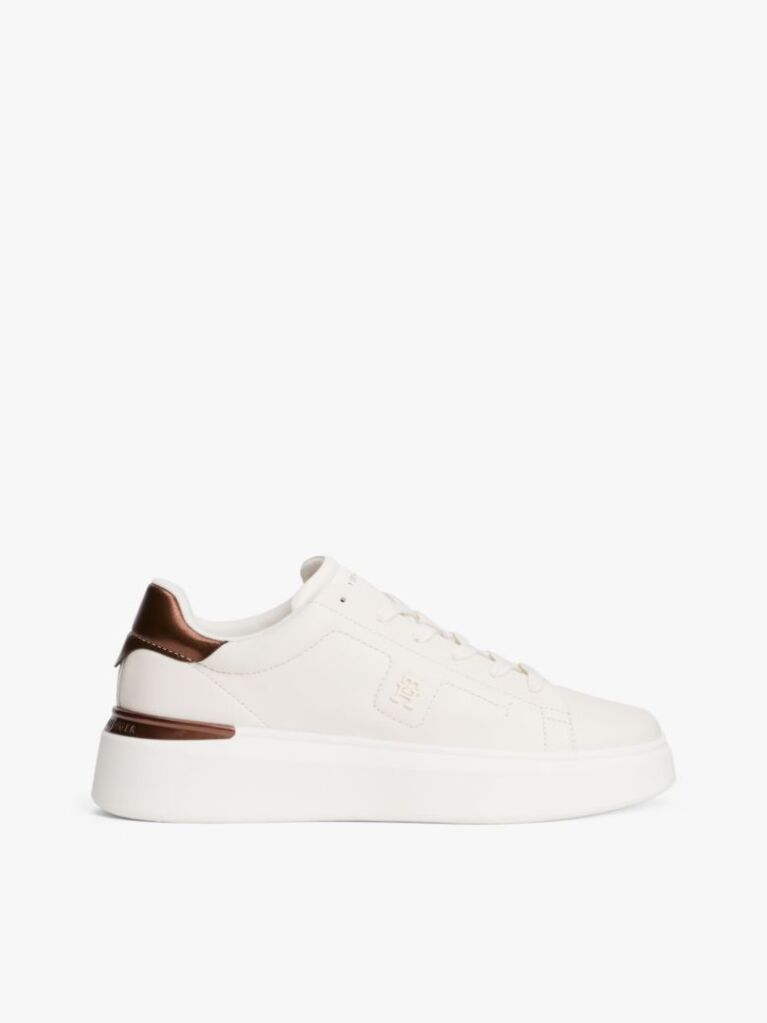 Alb Sneakers Chic Cu Platforma  Femei