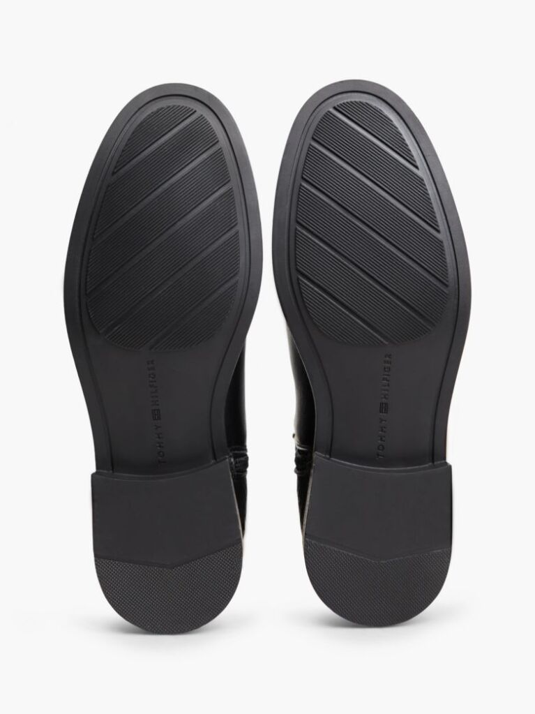 Negru Botine Din Piele Cu Monograma TH  Femei