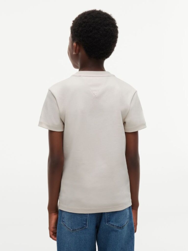 Bej Appliqué T-Shirt Cu Logo  Baieti