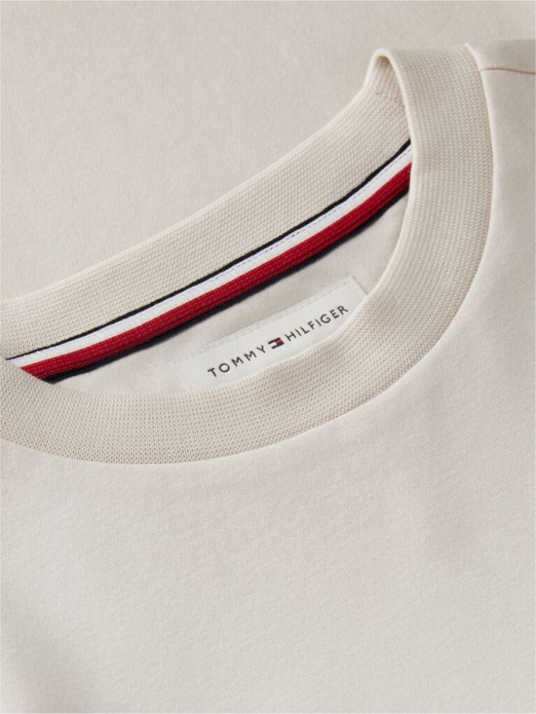 Bej Appliqué T-Shirt Cu Logo  Baieti