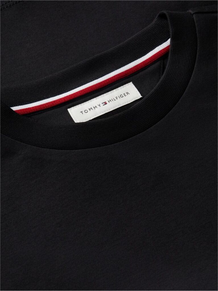 Negru Appliqué T-Shirt Cu Logo  Baieti