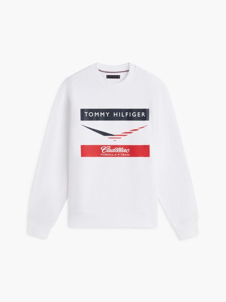 White TH x Cadillac Formula 1® Team Chevron Sweatshirt  Unisex