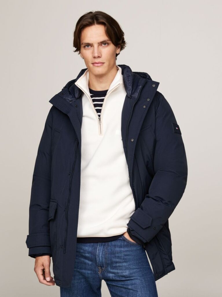 Blue Jacheta Rockie Parka Cu Gluga  Barbati