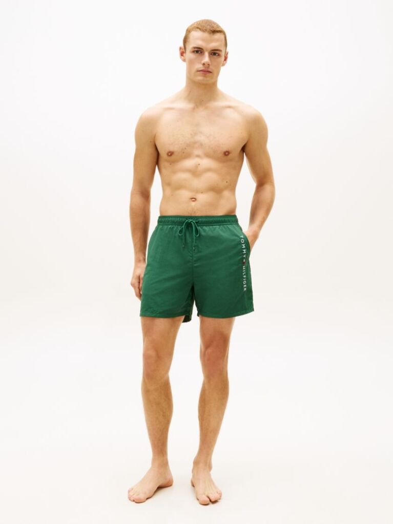Verde Pantaloni Scurti De Plaja Cu Lungime Medie Cu Logo Original  Barbati