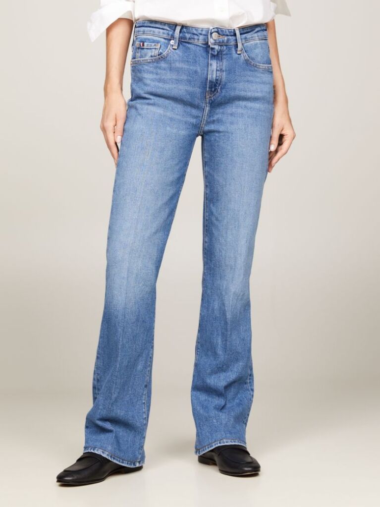 Denim Blugi Cu Talie Medie  Femei