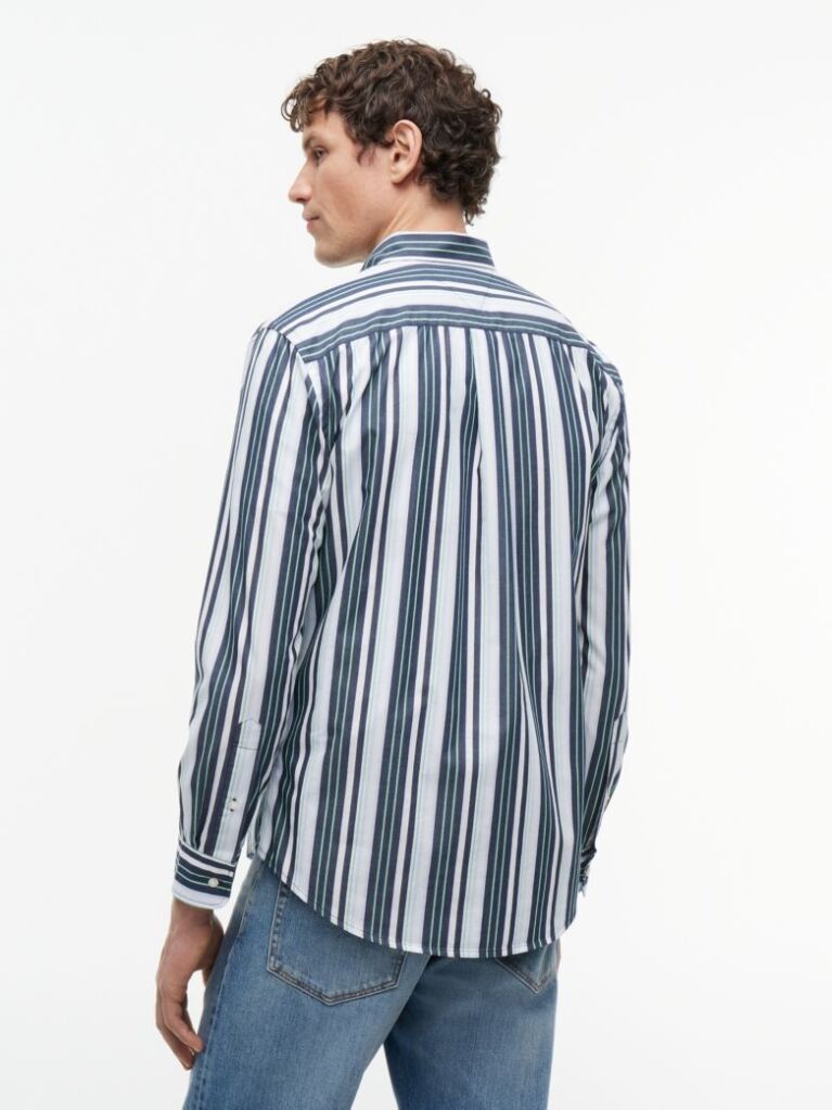 Multi Camasa Din Poplin Cu Croiala Regular Si Dungi In Multe Culori  Barbati