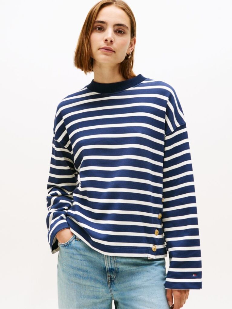 Multi Bluza Cu Nasturi Si Dungi  Femei