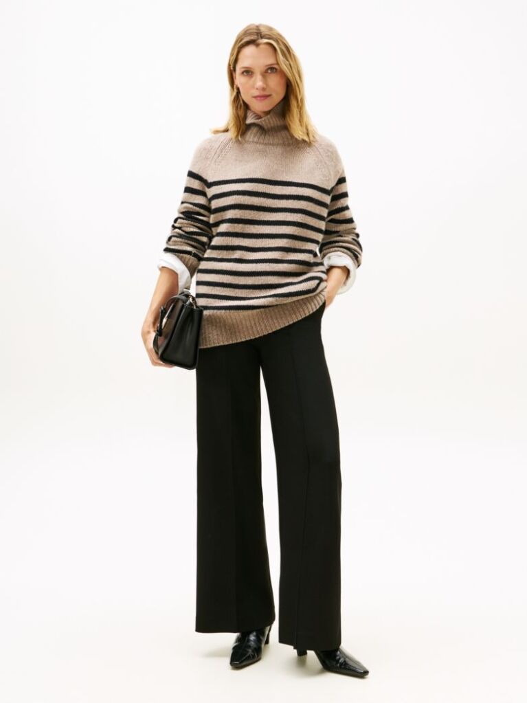 Negru Pantaloni Relaxati Wide Leg  Femei