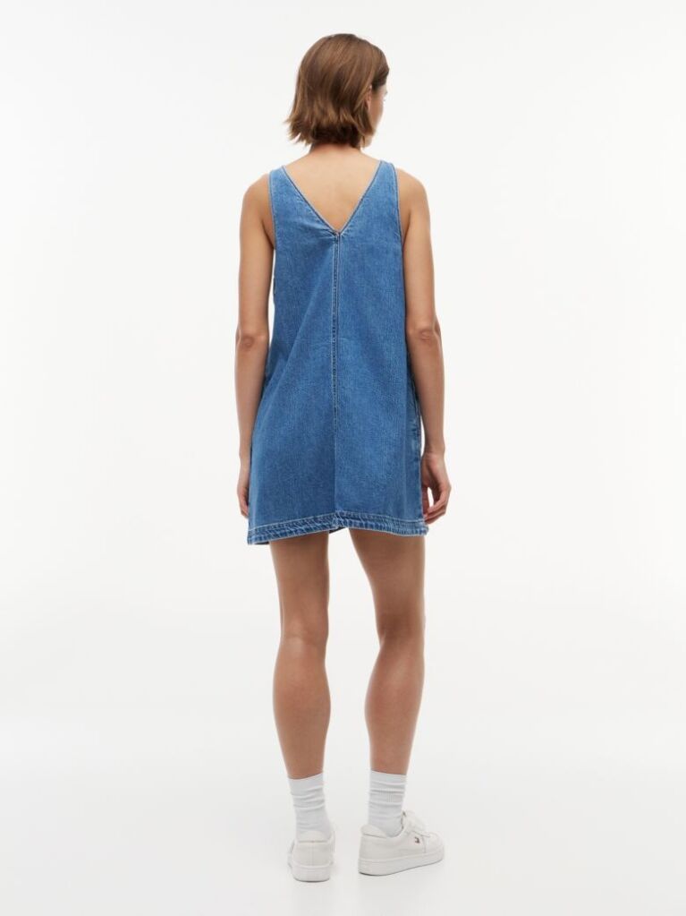 Denim Rochie Din Denim Cu Guler V  Femei