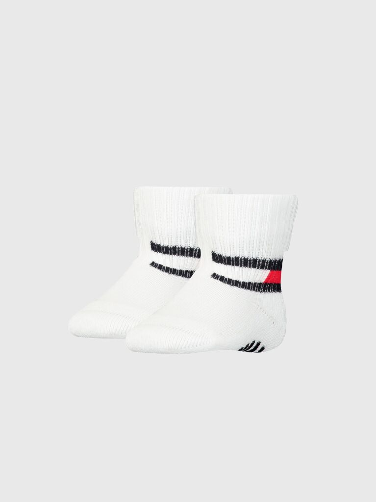Alb 2 Pack Cu Sosete Classic Pentru Bebelusi Tommy Hilfiger  Nou nascuti