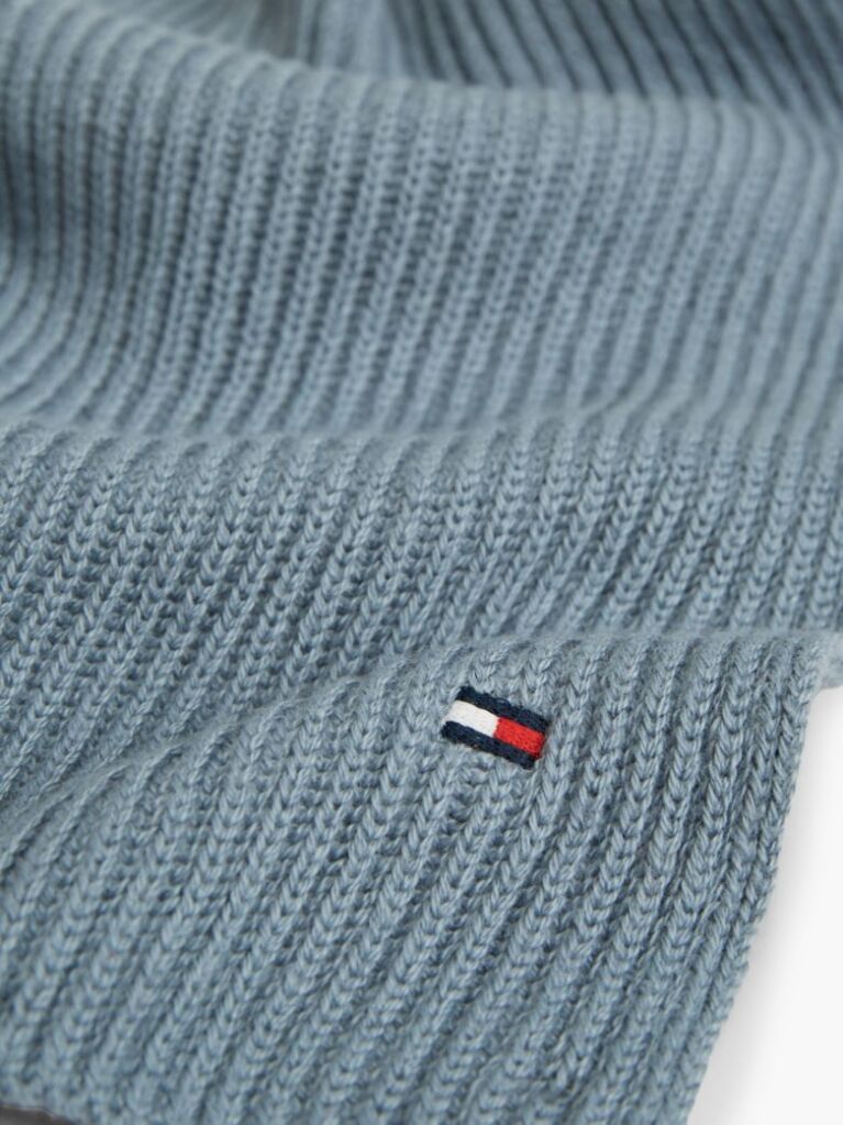 Blue Esarfa Din Casmir Cu Steag Brodat Hilfiger  Barbati