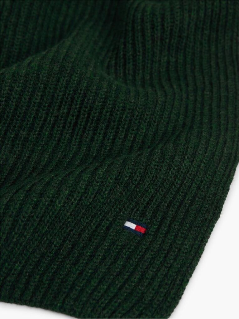 Verde Esarfa Din Casmir Cu Steag Brodat Hilfiger  Barbati