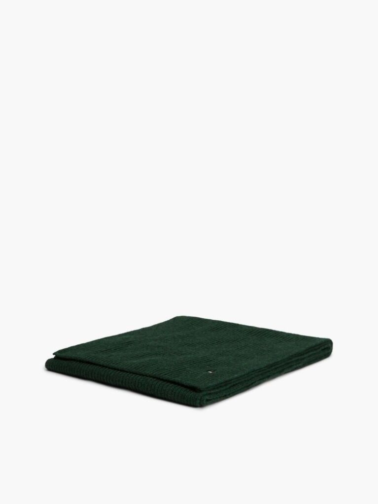 Verde Esarfa Din Casmir Cu Steag Brodat Hilfiger  Barbati