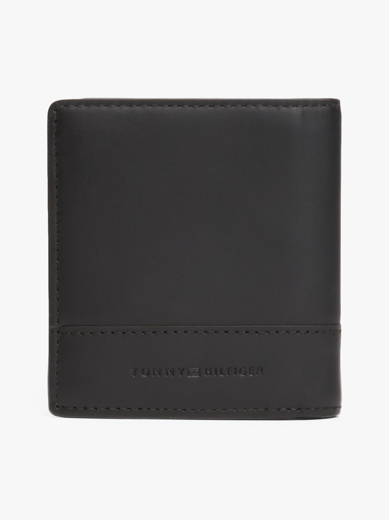 Negru Portofel Din Piele Trifold Corporativ  Barbati