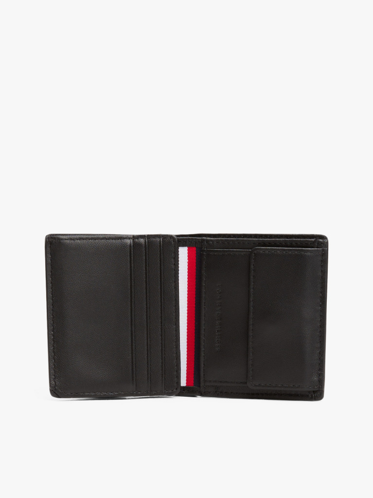 Negru Portofel Din Piele Trifold Corporativ  Barbati