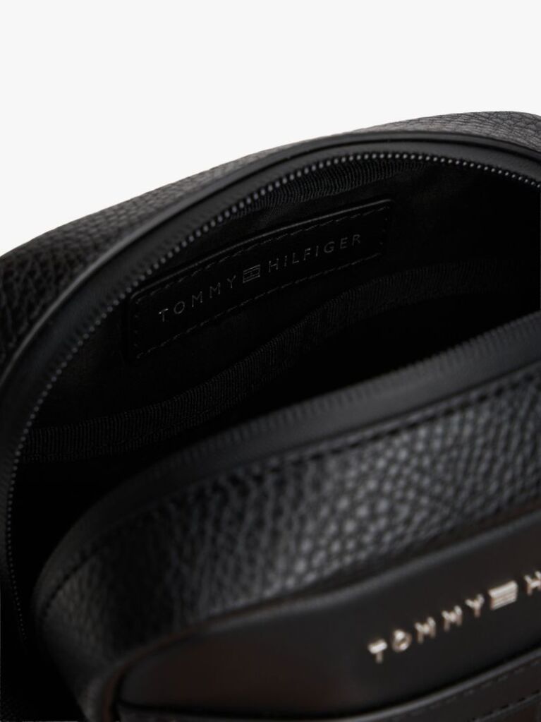 Negru Geanta Crossbody Moderna cu Steag Repetitiv  Barbati
