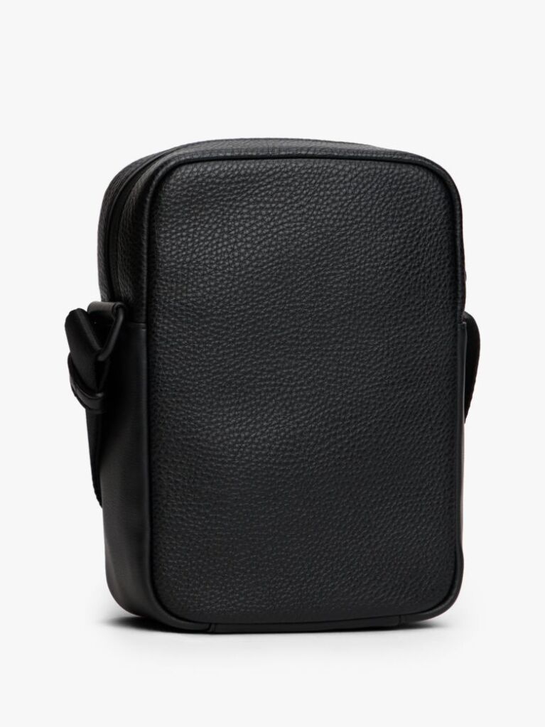 Negru Geanta Crossbody Moderna cu Steag Repetitiv  Barbati