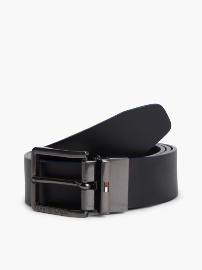 Blue Curea Din Piele Reversibila Cu Catarama Patrata  Barbati