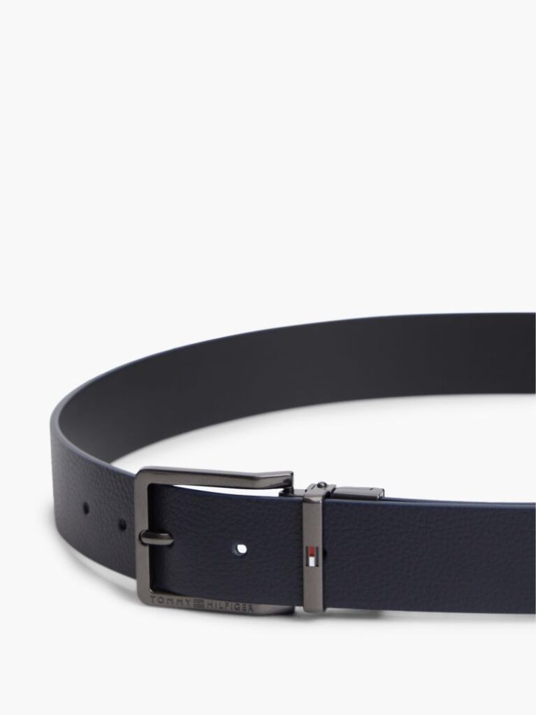 Blue Curea Din Piele Reversibila Cu Catarama Patrata  Barbati