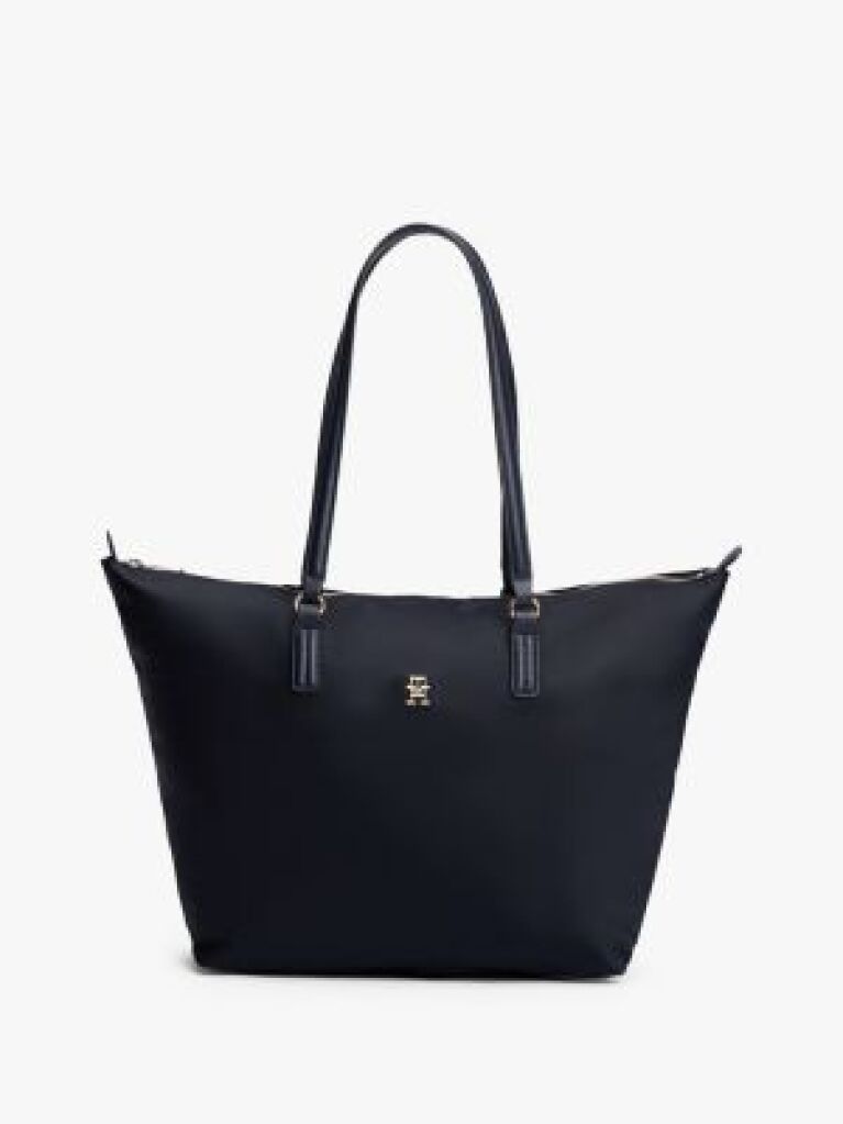 Blue Geanta Tote Cu Placa TH Monogram  Femei