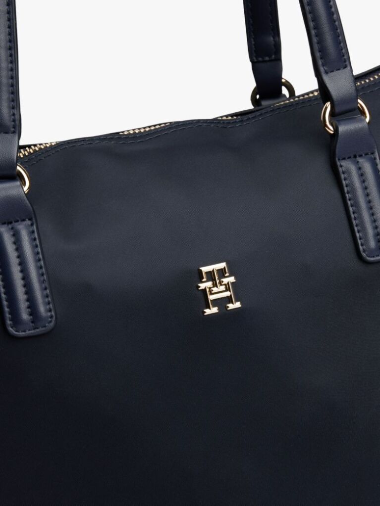 Blue Geanta Tote Cu Placa TH Monogram  Femei