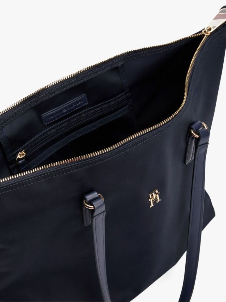 Blue Geanta Tote Cu Placa TH Monogram  Femei