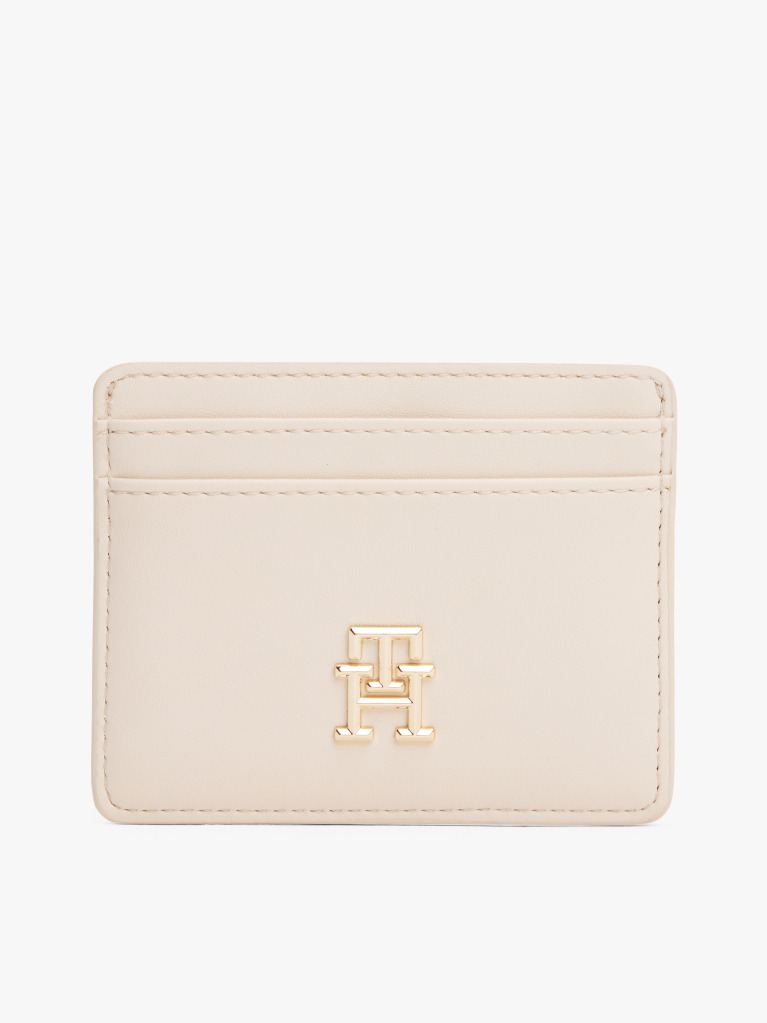 Bej Portcard De Credit Cu Monograma Th  Femei