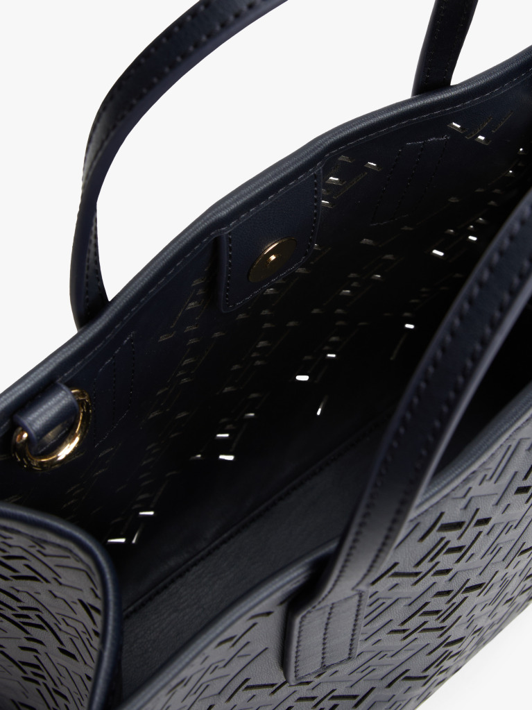 Blue Geanta Tote City Cu Monograma TH  Femei