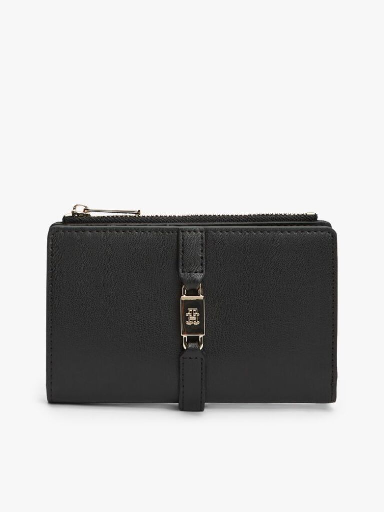 Negru Portofel TH Monogram Bifold  Femei