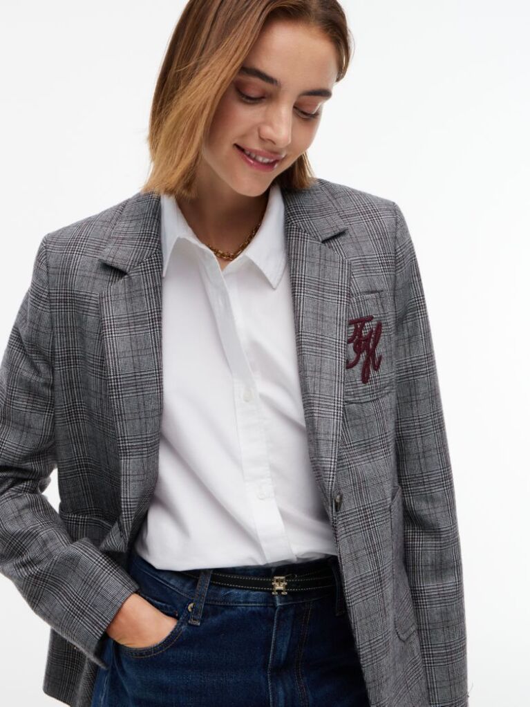 Negru Curea Din Piele Cu Catarama TH Monogram  Femei