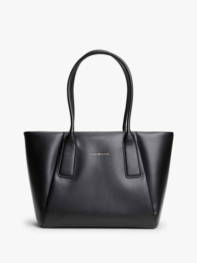 Black Essential Metallic Logo Tote Bag  Women