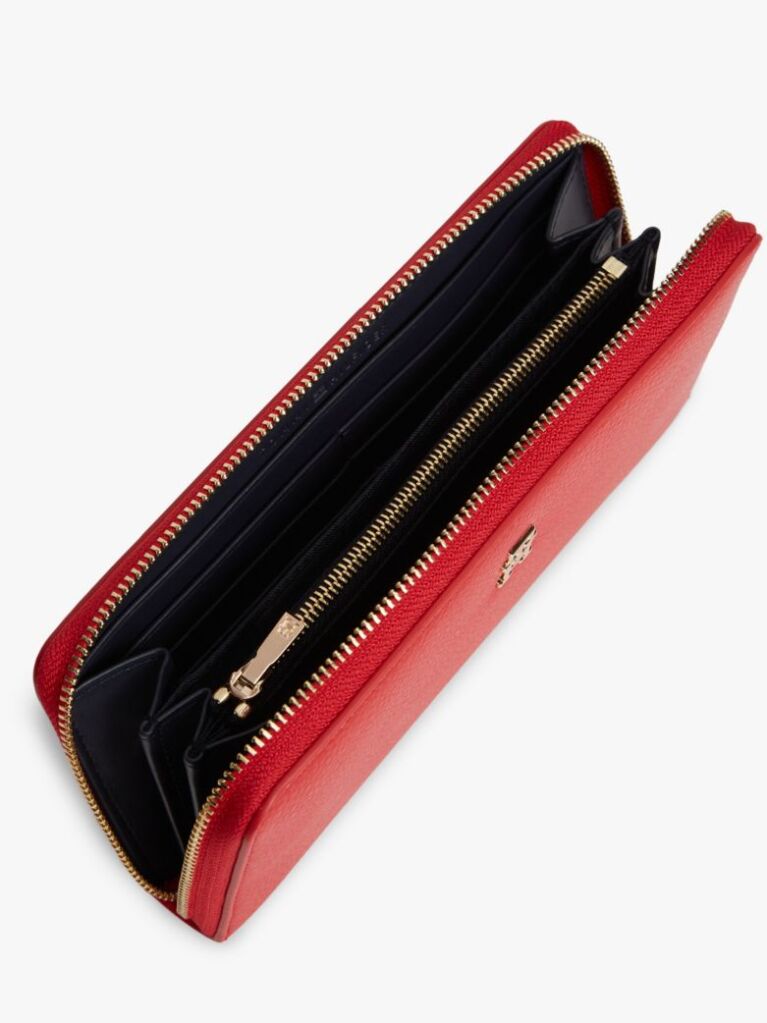 Rosu Hilfiger Icon Portofel Cu Fermoar  Femei