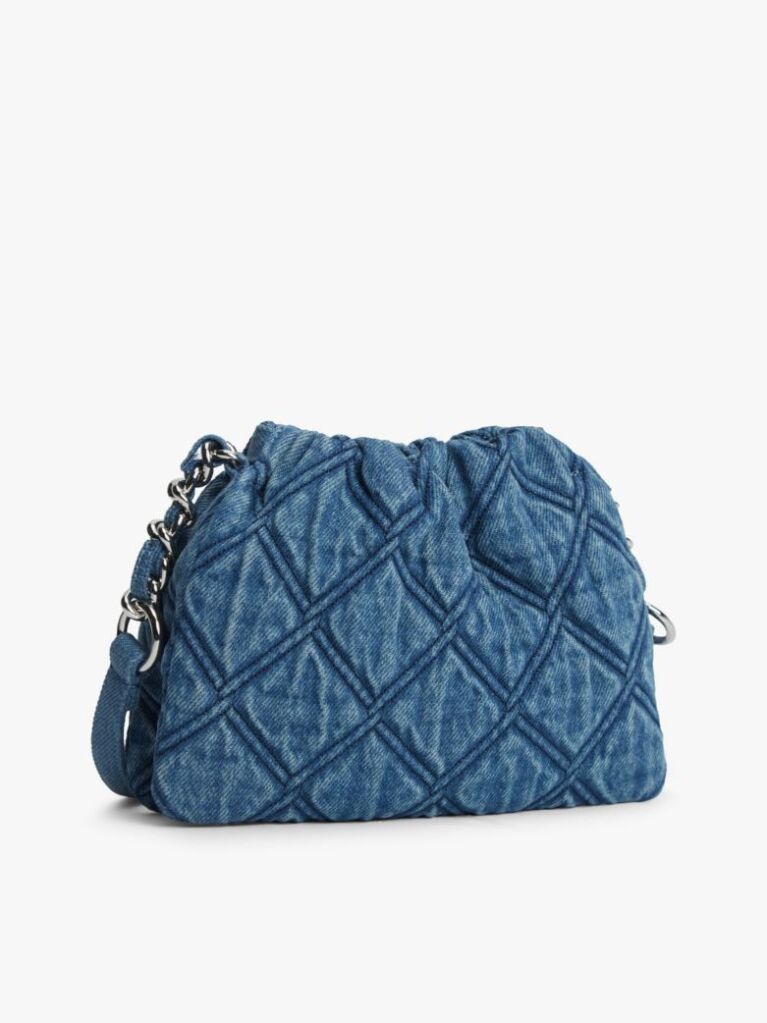 Denim Geanta Crossbody Matlasata Din Denim Cu Monograma TH  Femei