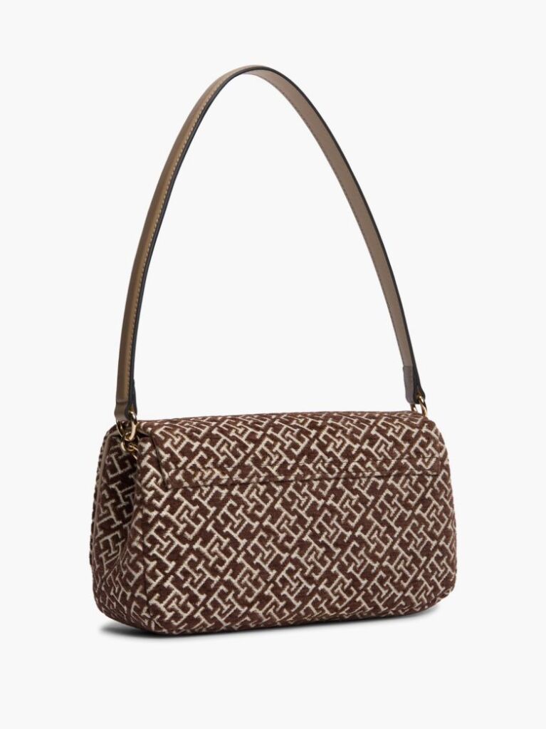 Bej Geanta Crossbody Jacquard Convertibla Cu Monograma TH  Femei