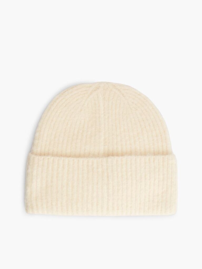 Beige Chic Beanie With Alpaca  Women