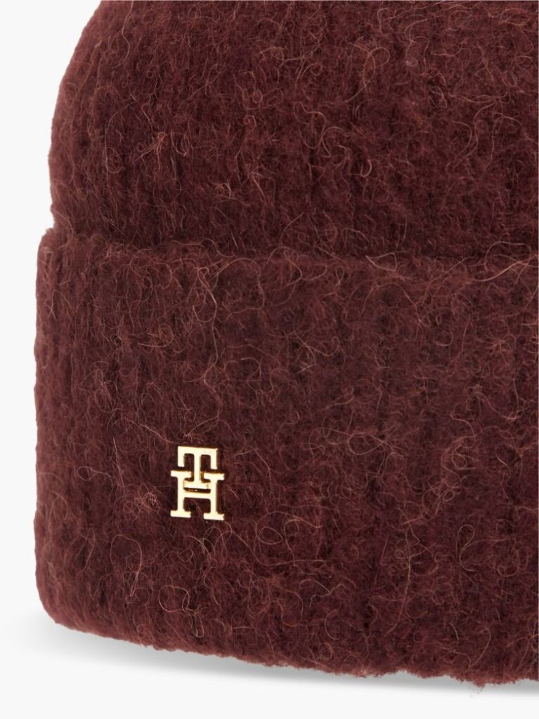 Red Chic Beanie With Alpaca  Women