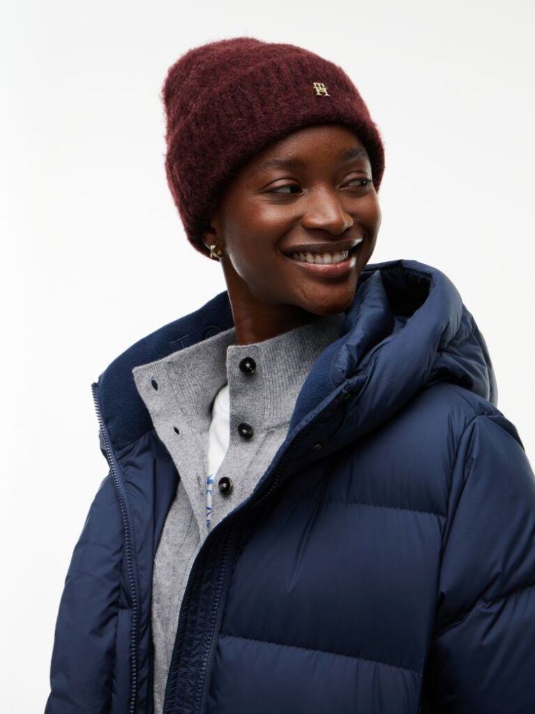 Red Chic Beanie With Alpaca  Women