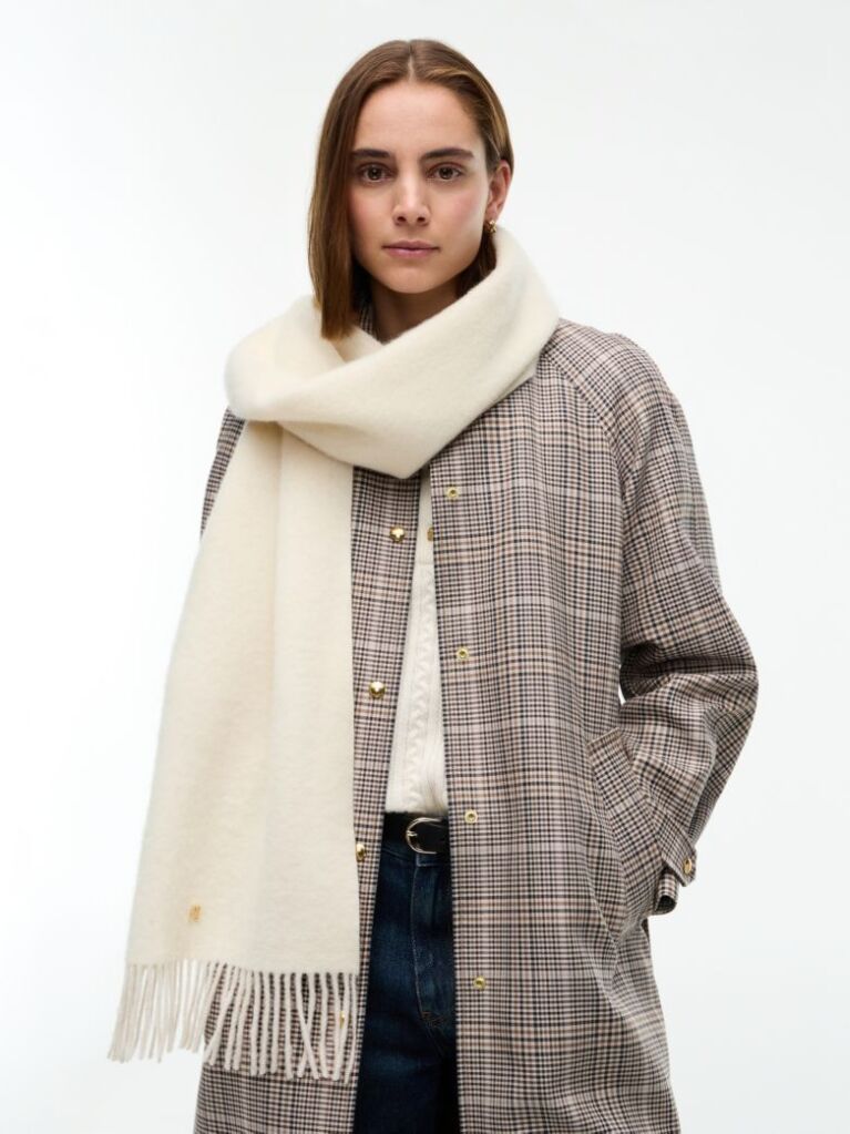 Beige Chic Pure Wool Scarf  Women