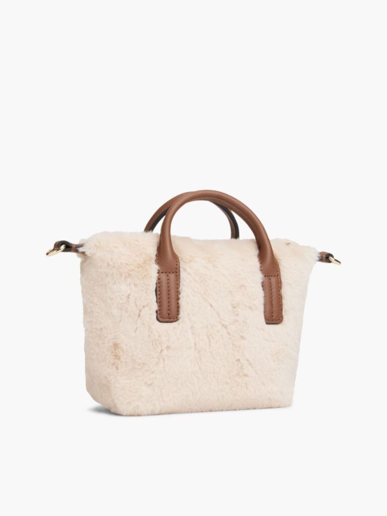 Negru Geanta Tote Crossbody Cu Blana Artificiala  Femei