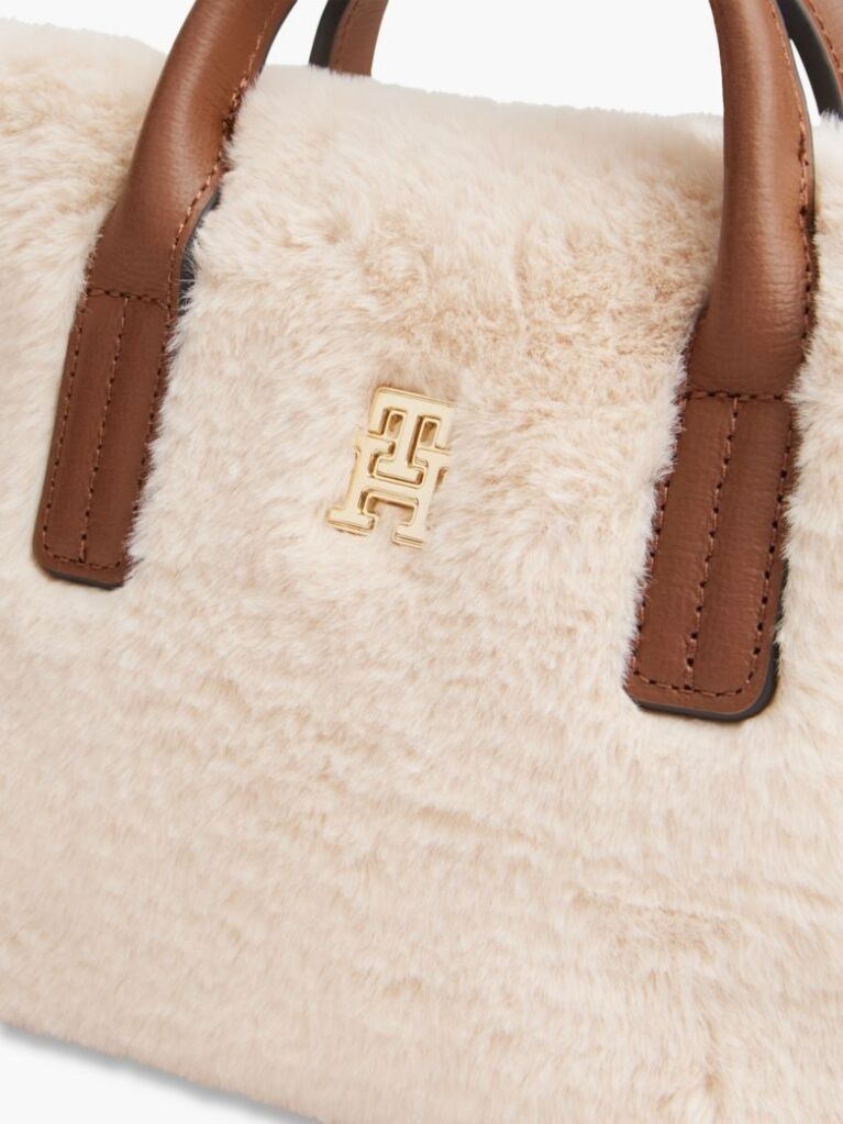 Negru Geanta Tote Crossbody Cu Blana Artificiala  Femei