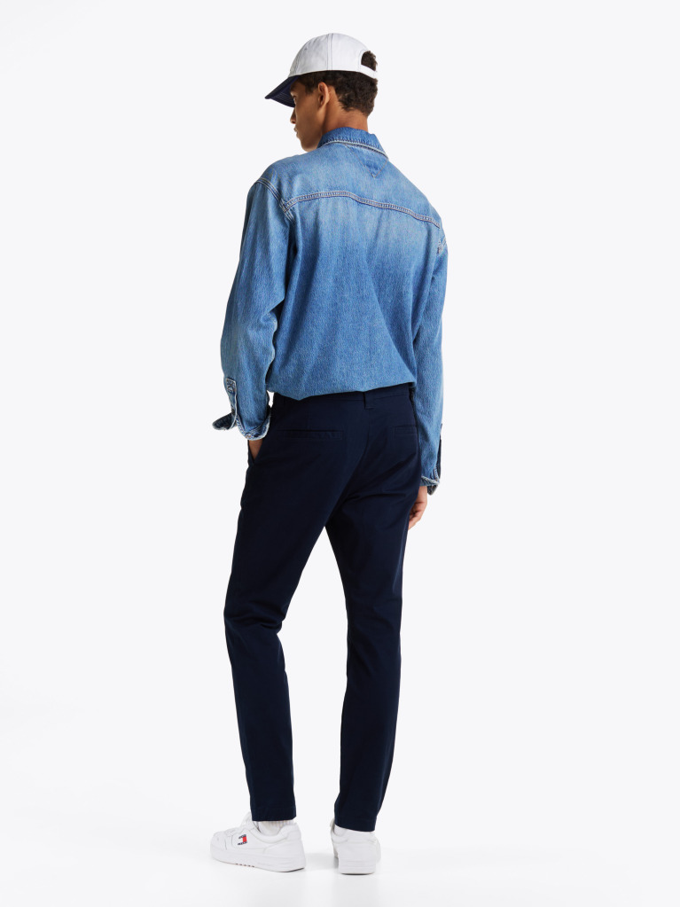 Blue Pantaloni Chinos Slim Din Bumbac Elastic Austin  Barbati