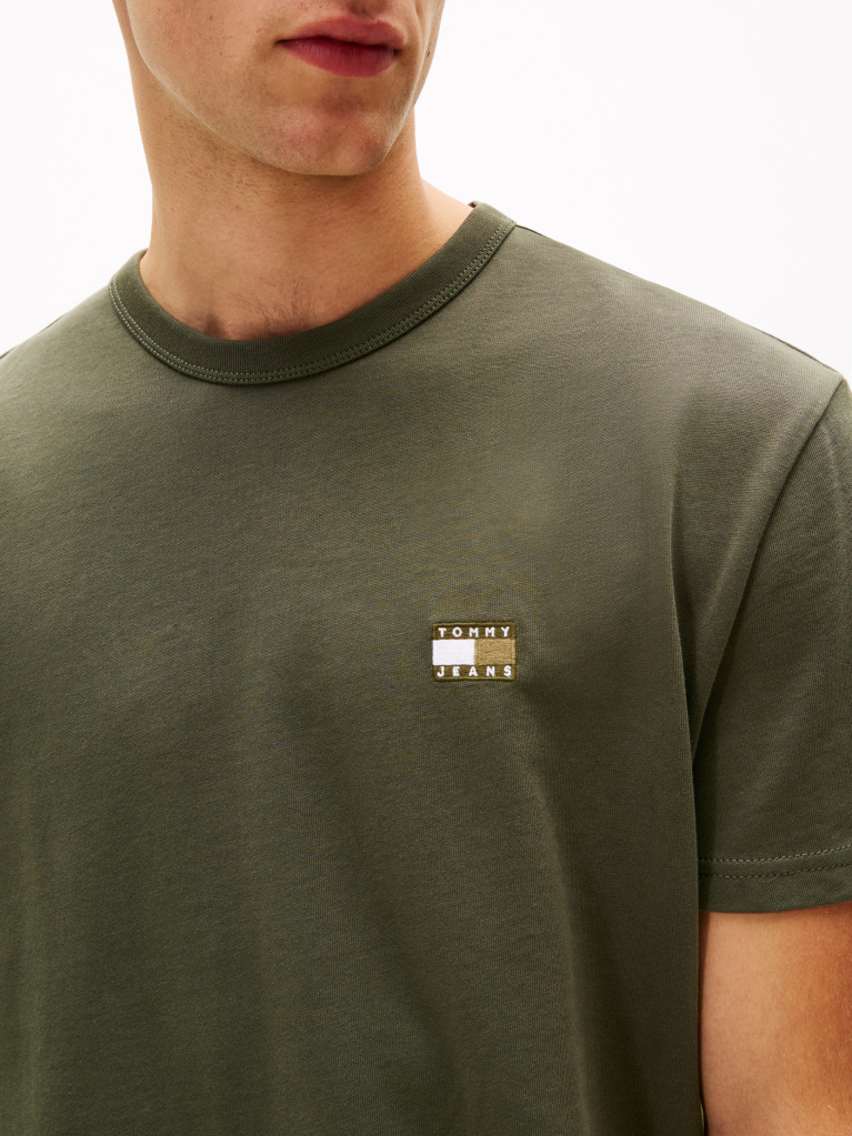 Green Tommy Badge Crew Neck T-Shirt  Men