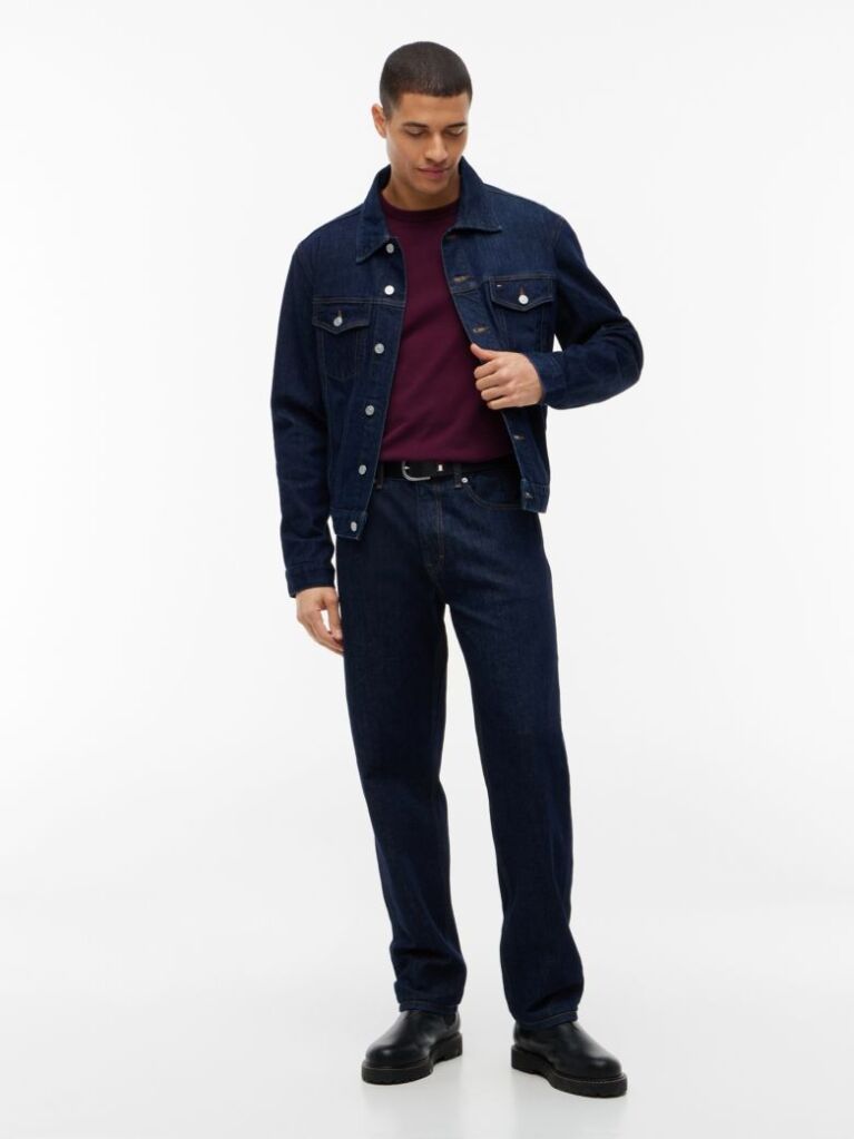Mov Tricou Cu Guler Rotund Tommy Badge  Barbati